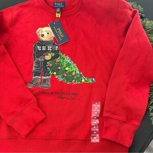 Polo by Ralph Lauren Red Bear Crewneck Sweater